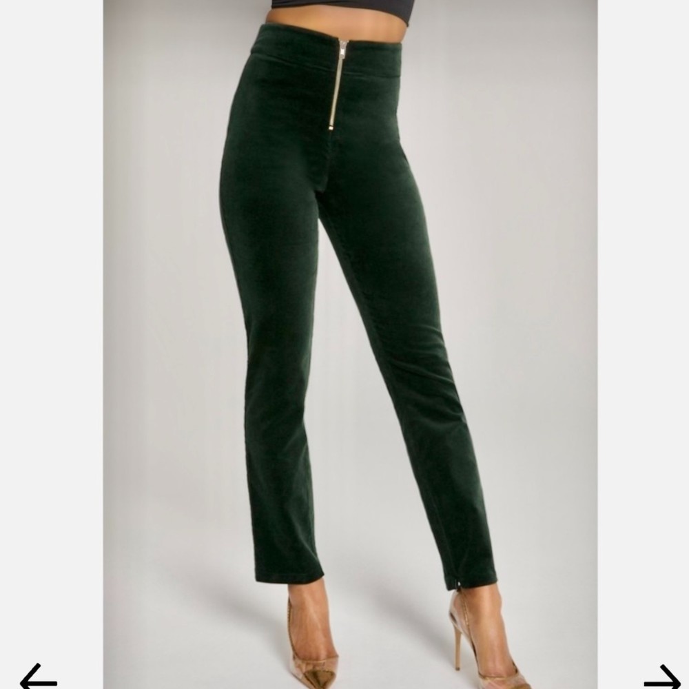 Good American Dark Green Skinny Pants